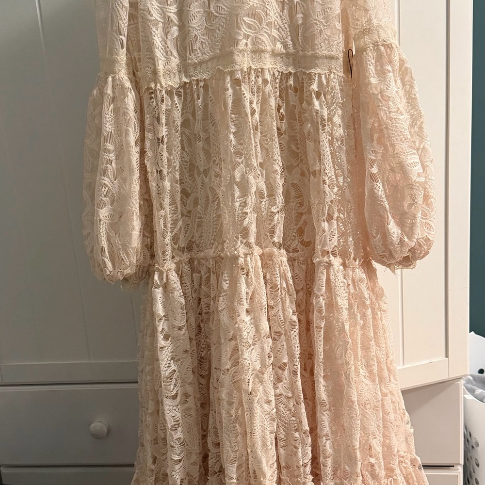 Joyfolie Mia Joy Lace Dress in Cream